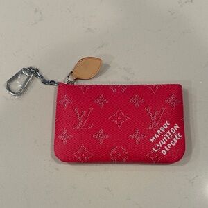 Like new Louis Vuitton pink Monogram Coin Pouch LV wallet